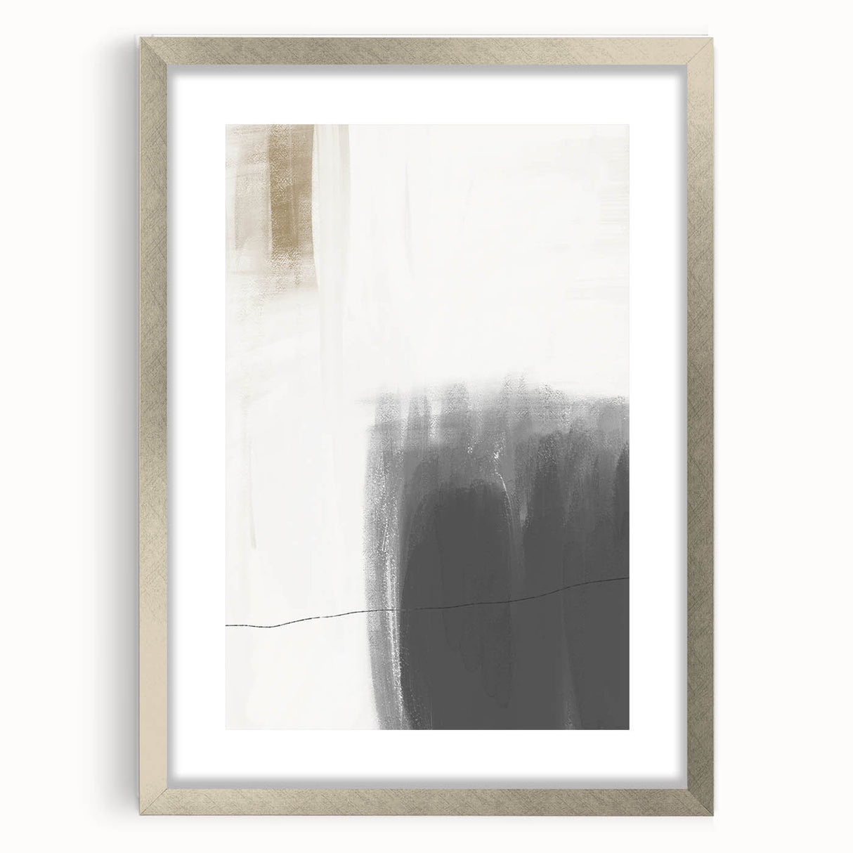 Dining Room Wall Decor – Bold Black and White Abstract Canvas