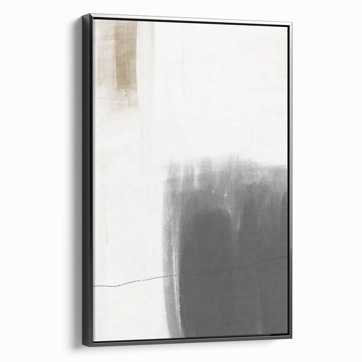 Dining Room Wall Art – Modern Monochrome Abstract Canvas Print