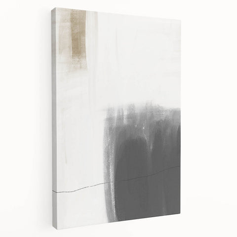 Dining Room Wall Art – Modern Monochrome Abstract Canvas Print