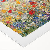 Abstract floral design on a rolled canvas, showcasing vibrant colors and intricate patterns, ideal for enhancing modern decor. Packaged securely in a cardboard tube for protection during shipping.