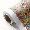 Abstract floral rolled canvas artwork displaying vibrant colors and intricate designs, elegantly packaged in a protective cardboard tube for optimal delivery. Perfect for enhancing home decor with a touch of modern artistry.