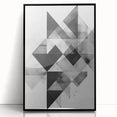 Framed abstract minimalist wall art with a black acrylic front, showcasing a sleek design perfect for modern decor, ideal for enhancing living spaces.