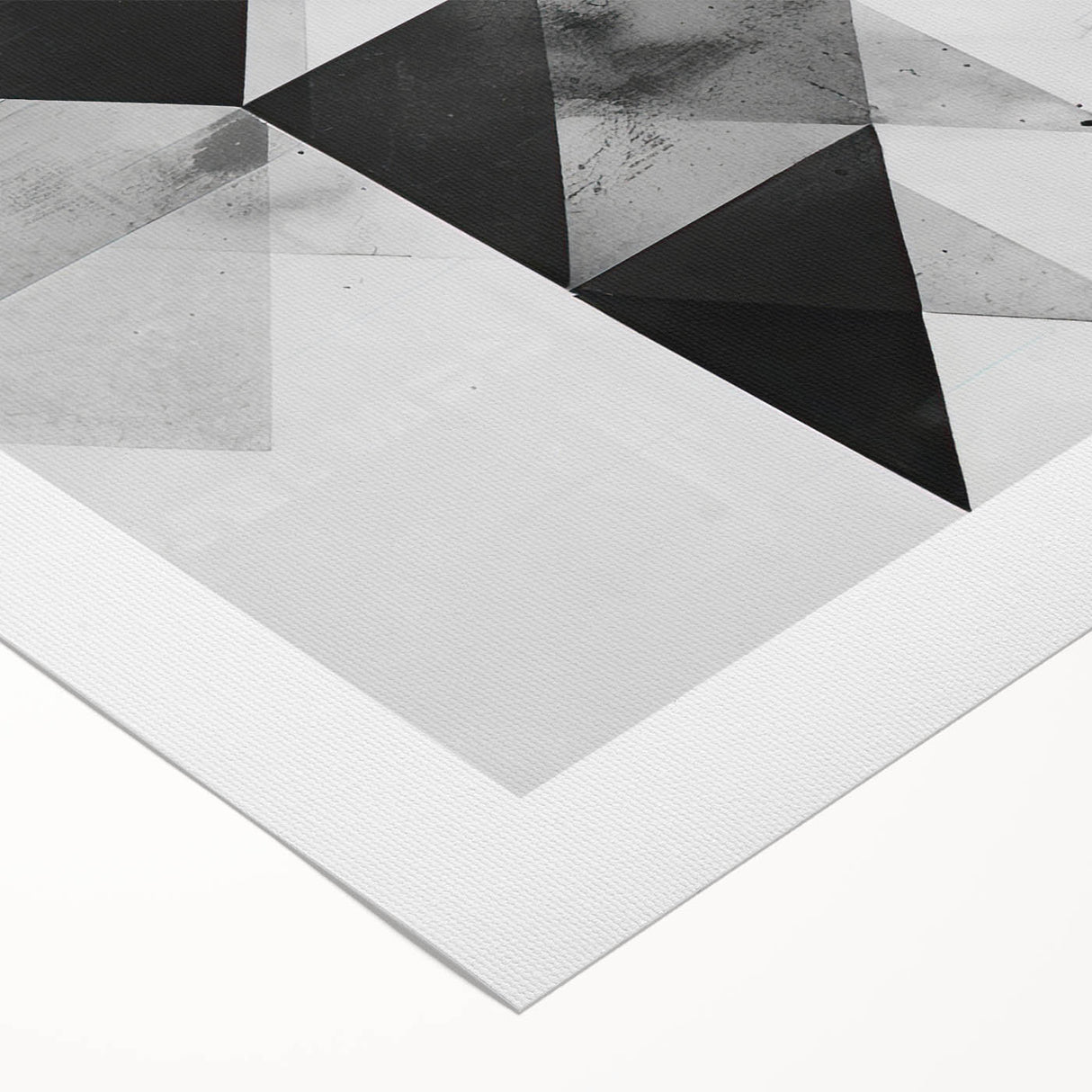 Abstract minimalist wall art on rolled canvas, showcasing soft pastel colors and geometric shapes, perfect for modern home decor. Packaged securely in a cardboard tube for easy transport and display.
