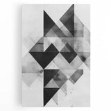 Abstract minimalist wall art on stretched canvas showcasing soft pastel colors and geometric shapes, ideal for modern home decor. Perfect for enhancing living spaces with elegance.