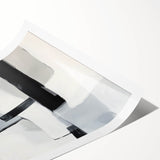 Large Abstract Wall Art – Bold Black & White Vertical Canvas Print