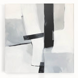 Large Abstract Wall Art – Bold Black & White Vertical Canvas Print