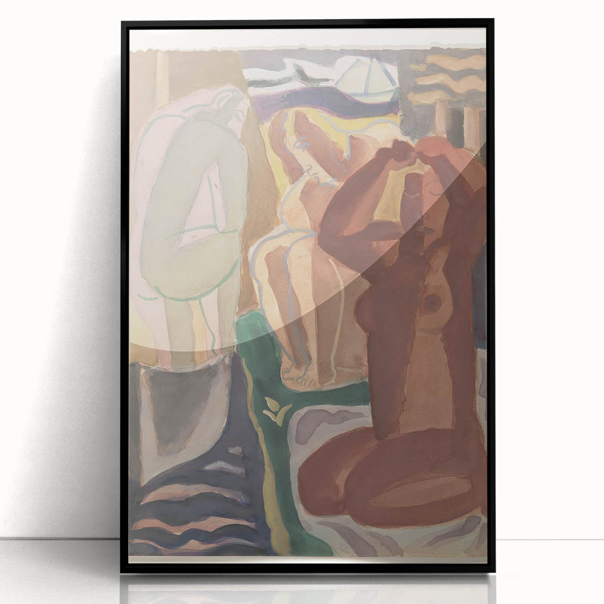 Expressionist Art - Bathing Women by Leo Gestel | Abstract Wall Art
