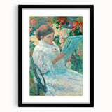 On a Balcony - Impressionist Portrait by Mary Cassatt