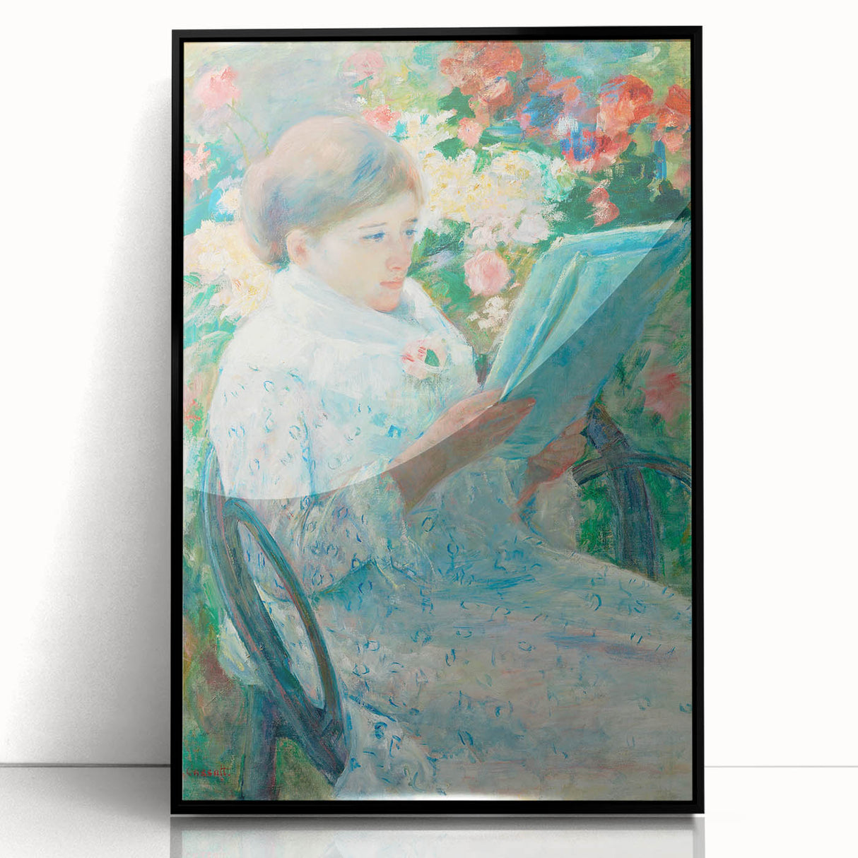 On a Balcony - Impressionist Portrait by Mary Cassatt