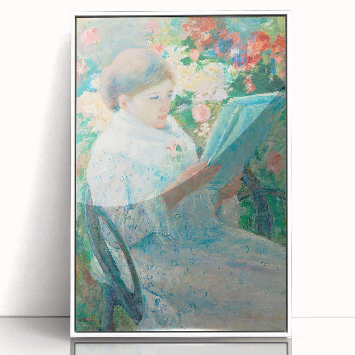 On a Balcony - Impressionist Portrait by Mary Cassatt