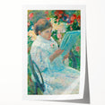 On a Balcony - Impressionist Portrait by Mary Cassatt