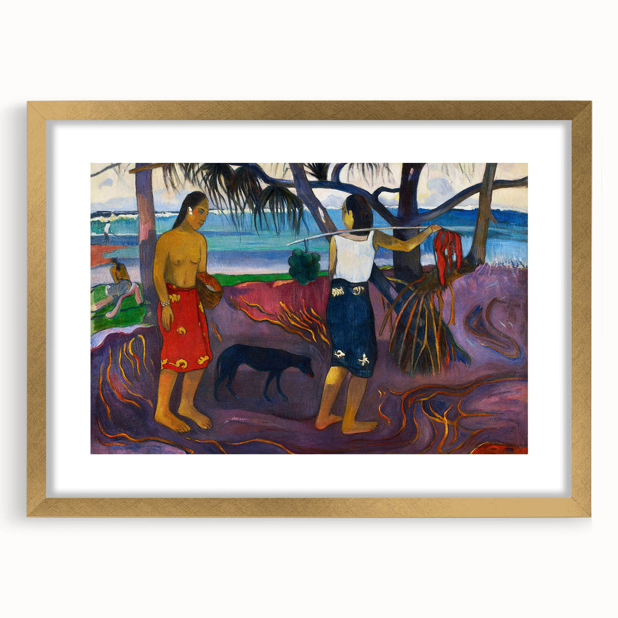Modern Wall Art - I Raro Te Oviri by Paul Gauguin - Exotic Island Decor