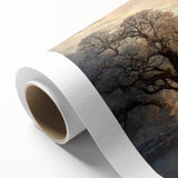 Golden Forest Reflection Wall Art - Modern Landscape Canvas