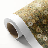 Abstract floral design on rolled canvas showcasing vibrant colors and intricate patterns, ideal for modern home decor, presented in a durable cardboard tube for safe delivery.