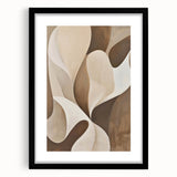 Abstract minimalist wall art framed in black, featuring a geometric design with a white mat, perfect for modern home decor. Ideal for living rooms and offices.