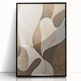 Framed abstract minimalist wall art in black acrylic, showcasing a sleek design. Perfect for modern decor, enhancing any living space with elegance.