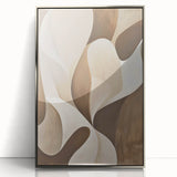 Framed abstract minimalist wall art in silver acrylic, showcasing geometric shapes and a sleek design, perfect for modern home decor accents.