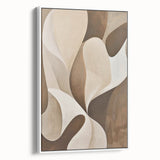 Framed minimalist abstract wall art with a white color scheme, showcasing clean lines and modern design, perfect for contemporary home decor.