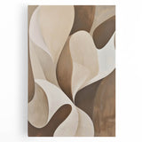 Abstract minimalist wall art on stretched canvas, showcasing soft pastel colors and geometric shapes, ideal for modern home decor and artistic expression.