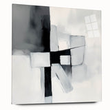 Colorful Abstract Wall Art – Black & Gray Modern Canvas Composition