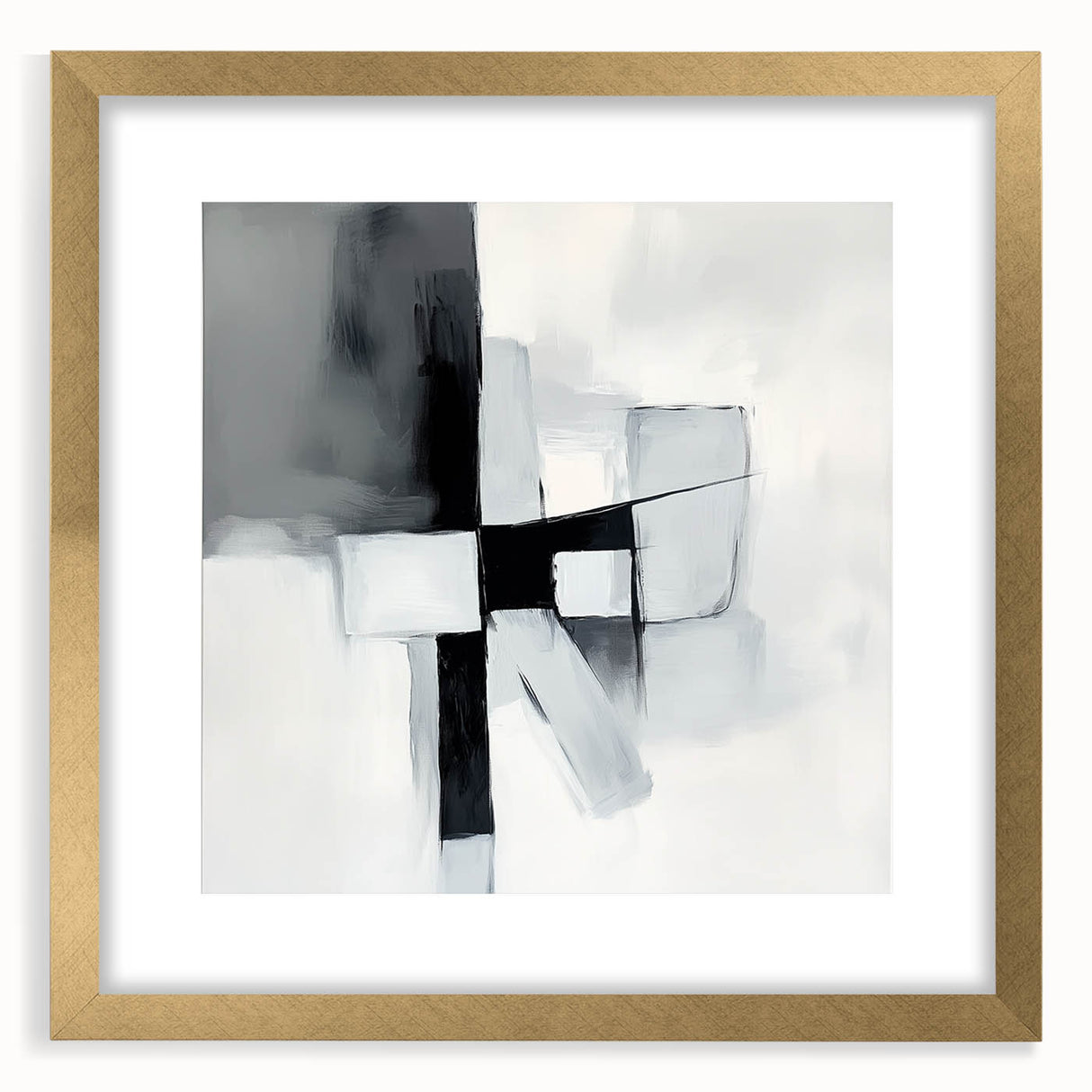 Colorful Abstract Wall Art – Black & Gray Modern Canvas Composition