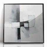 Colorful Abstract Wall Art – Black & Gray Modern Canvas Composition