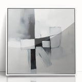Colorful Abstract Wall Art – Black & Gray Modern Canvas Composition