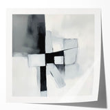 Colorful Abstract Wall Art – Black & Gray Modern Canvas Composition