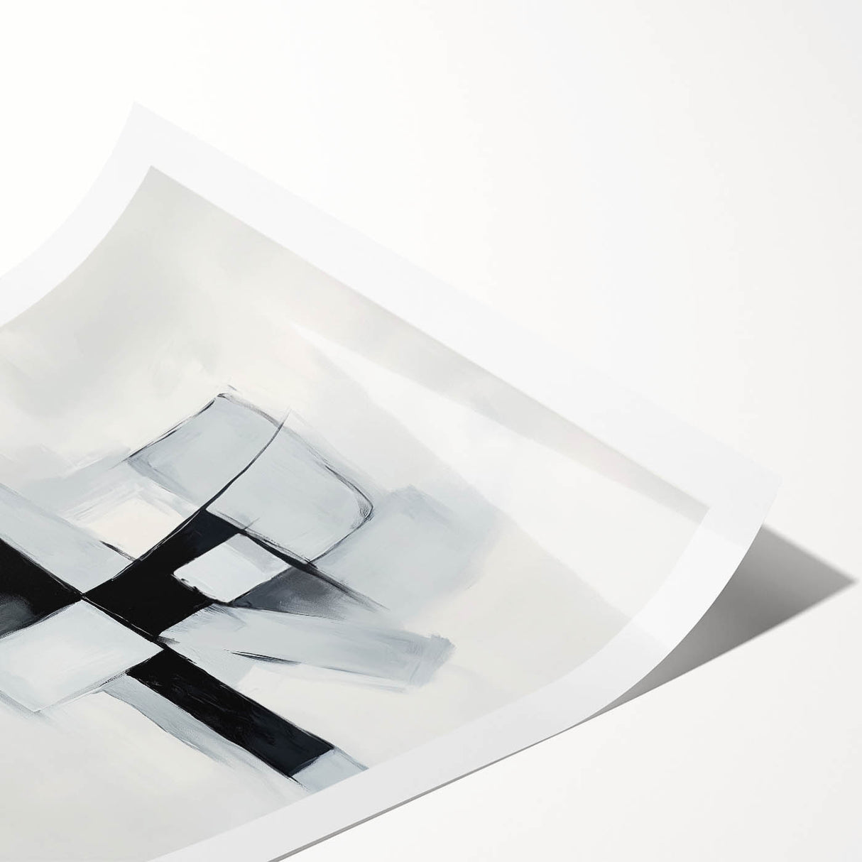 Colorful Abstract Wall Art – Black & Gray Modern Canvas Composition