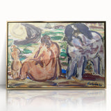 Expressionist Scene - Two Figures and a Horse by Leo Gestel | Wall Art