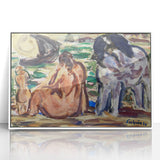 Expressionist Scene - Two Figures and a Horse by Leo Gestel | Wall Art