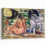 Expressionist Scene - Two Figures and a Horse by Leo Gestel | Wall Art