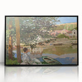 Monet Riverside Scene - Impressionist Wall Art Canvas Print