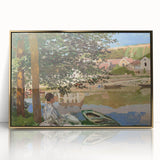 Monet Riverside Scene - Impressionist Wall Art Canvas Print