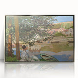 Monet Riverside Scene - Impressionist Wall Art Canvas Print