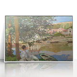 Monet Riverside Scene - Impressionist Wall Art Canvas Print