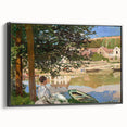 Monet Riverside Scene - Impressionist Wall Art Canvas Print