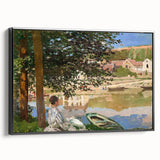 Monet Riverside Scene - Impressionist Wall Art Canvas Print