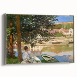 Monet Riverside Scene - Impressionist Wall Art Canvas Print