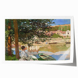 Monet Riverside Scene - Impressionist Wall Art Canvas Print