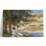 Monet Riverside Scene - Impressionist Wall Art Canvas Print