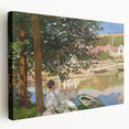 Monet Riverside Scene - Impressionist Wall Art Canvas Print