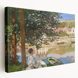 Monet Riverside Scene - Impressionist Wall Art Canvas Print