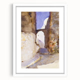 Romanticism Art: Street in Tangier by Sargent - Exotic Scenic Canvas