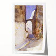 Romanticism Art: Street in Tangier by Sargent - Exotic Scenic Canvas