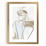 Acrylic Dining Room Artwork – Elegant Minimalist Line Art Print