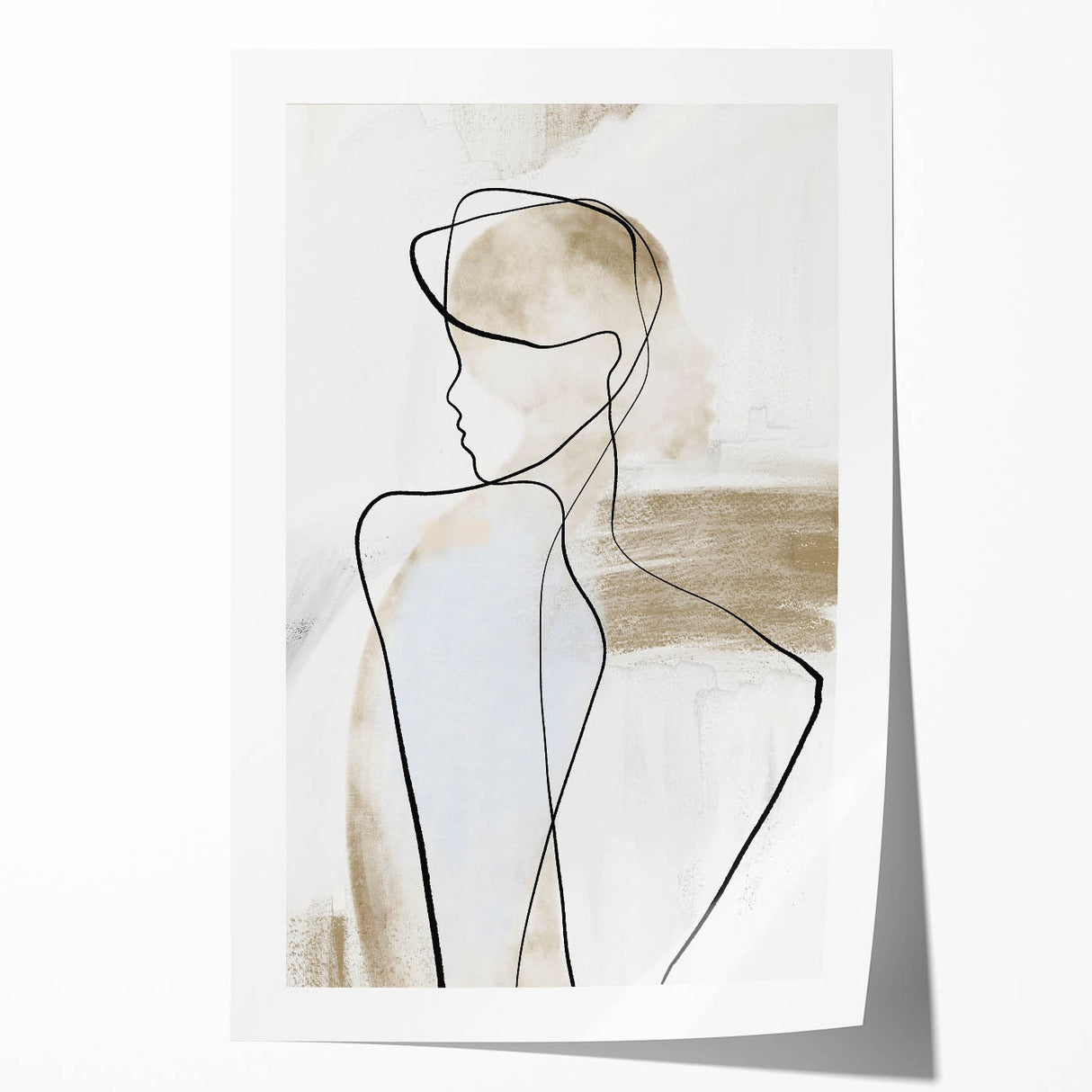 Acrylic Dining Room Artwork – Elegant Minimalist Line Art Print