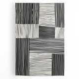 Abstract minimalist wall art on stretched canvas, showcasing soft earth tones with geometric shapes, ideal for modern home decor.