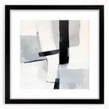 Abstract Art Prints – Bold Black & Gray Modern Minimalist Canvas