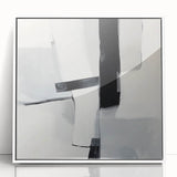 Abstract Art Prints – Bold Black & Gray Modern Minimalist Canvas